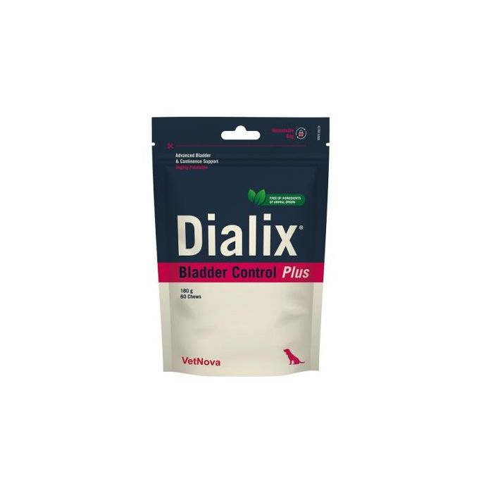 Vetnova Dialix Bladder Control Plus Suplemento de Apoyo Urinario y Control de Vejiga 60 Chews Masticables Veganos
