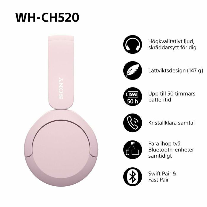 Auriculares de Diadema Sony WHCH520P * Rosa 17 Auriculares de Diadema Sony WHCH520P * Rosa 17