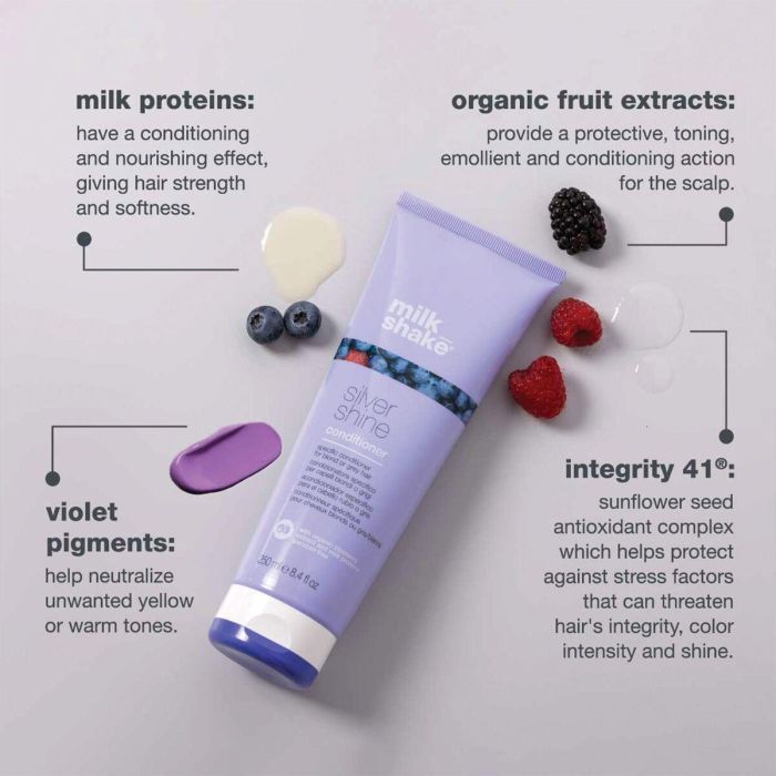 Acondicionador para Cabellos Rubios o Canosos Milk Shake Silver Shine 100 ml 8