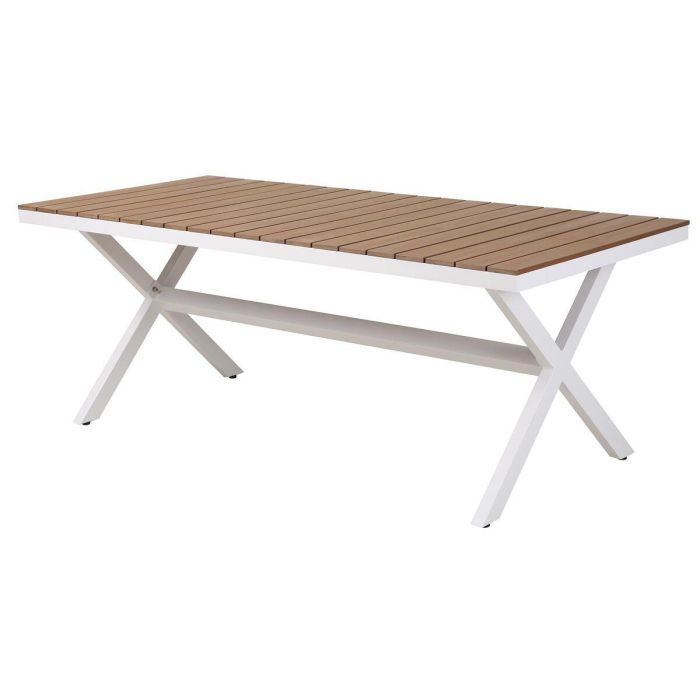 Mesa de Comedor DKD Home Decor Exterior Resina Aluminio 200 x 90 x 75 cm 0 Mesa de Comedor DKD Home Decor Exterior Resina Aluminio 200 x 90 x 75 cm 0