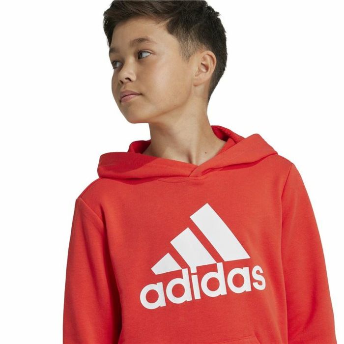Sudadera con Capucha Niño Adidas Big Logo Essentials Rojo 2