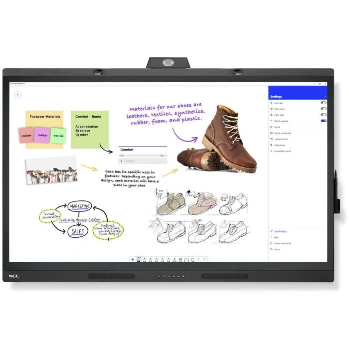 NEC WD551 Pantalla Táctil 55" 4K Ultra HD Display 139,7 cm Multi-táctil Interactiva 9