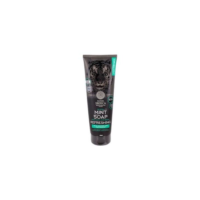 Natura Siberica Jabón de Menta para Cabello y Cuerpo 200ml Refrescante y Tonificante