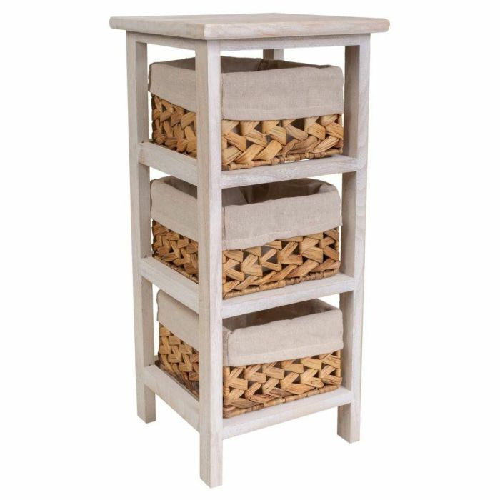 Mesita de Noche Alexandra House Living Blanco 25 x 57 x 25 cm Mesita de Noche Alexandra House Living Blanco 25 x 57 x 25 cm