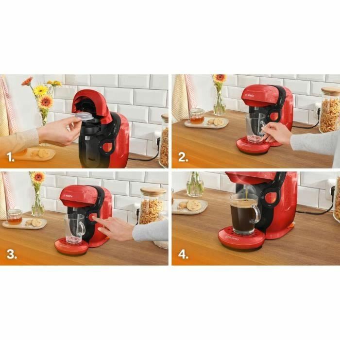 Cafetera multibebidas - BOSCH - TASSIMO - T11 Estilo rojo - 1400 W 1