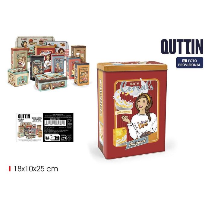 Bote Metálico Quttin CEREALS (12 Unidades) 3 Bote Metálico Quttin CEREALS (12 Unidades) 3