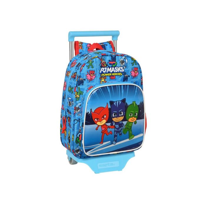 Mochila Escolar con Ruedas PJ Masks 26 x 34 x 11 cm Azul