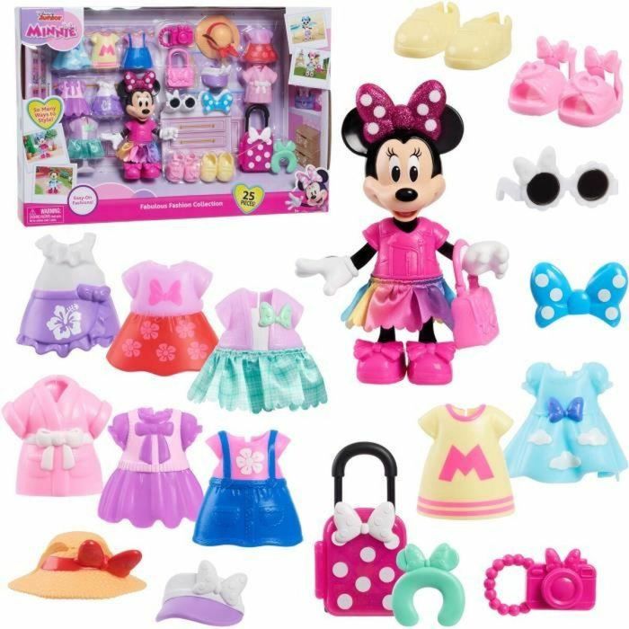 Caja para muñecas - DISNEY MINNIE MOUSE - Caja de moda - Muñeca Minnie 15 cm, 25 piezas de moda y complementos 2