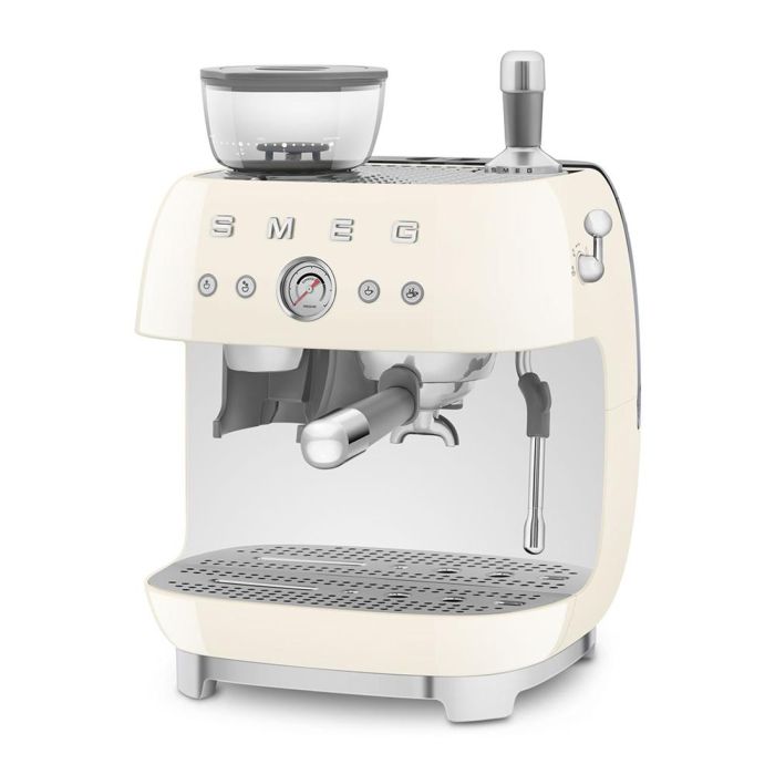 Smeg EGF03CREU Máquina de Café Espresso Estilo Años 50 con Molinillo Integrado Color Crema