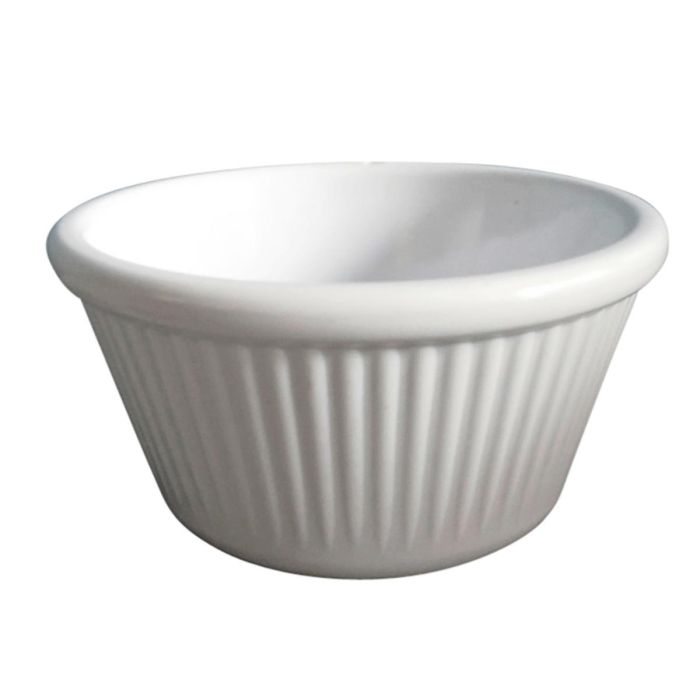 Quid Professional Ramekin Redondo Melamina Blanco 5,7x5,7x2,5 cm - Pack de 24 Unidades - Profesional, Resistente, Apto Lavavajillas