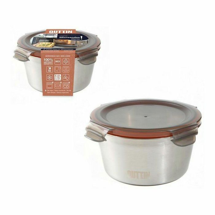 Fiambrera de Acero Quttin 0.6L para Microondas y Horno (12 Unidades) Fiambrera de Acero Quttin 0.6L para Microondas y Horno (12 Unidades)