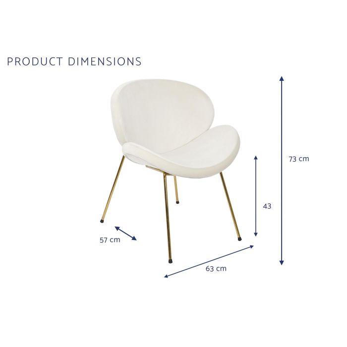 DKD Home Decor Silla Chic Blanco Dorado 57 x 73 x 63 cm 5