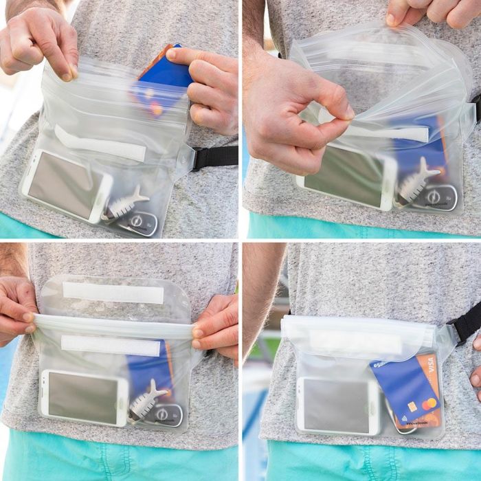 Innovagoods Riñoneras Impermeables Wannis V0103704 Set de 2 con Correa Ajustable Ideal para Playa y Piscina 7