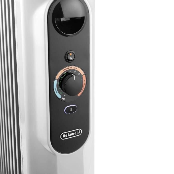 Radiador de aceite - DELONGHI - 1500 W - Hasta 45 m² - Móvil - Función antihielo - Gris 4 Radiador de aceite - DELONGHI - 1500 W - Hasta 45 m² - Móvil - Función antihielo - Gris 4