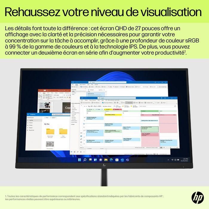 HP Monitor E27u G5 / 27" / QHD / HDMI-DisplayPort-USB(A)-USB(C) / Regulable Altura 19 HP Monitor E27u G5 / 27" / QHD / HDMI-DisplayPort-USB(A)-USB(C) / Regulable Altura 19