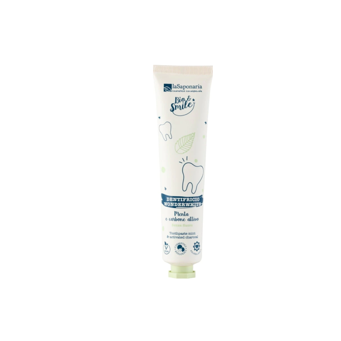 La Saponaria Dentrifico Menta & Charcoal Wonderwhite 75 mL