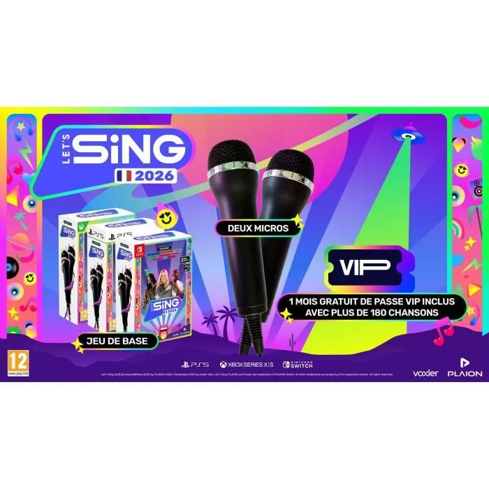 Plaion Let's Sing 2026 + 2 Microphones - Juego para Nintendo Switch 1