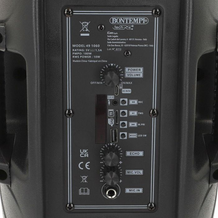 Altavoz con Micrófono Karaoke Bontempi Plástico 25 x 39 x 21 cm (2 Unidades) 2 Altavoz con Micrófono Karaoke Bontempi Plástico 25 x 39 x 21 cm (2 Unidades) 2