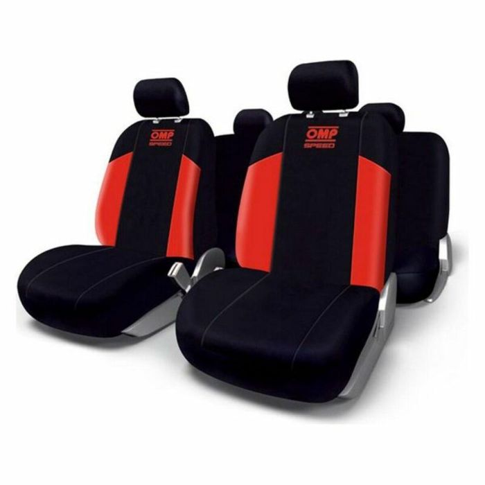 OMP OMP1035RS Juego Completo Fundas Asientos Coche Universales 11 Piezas Poliéster Negro-Rojo Deportivas Fácil Instalación 1 OMP OMP1035RS Juego Completo Fundas Asientos Coche Universales 11 Piezas Poliéster Negro-Rojo Deportivas Fácil Instalación 1