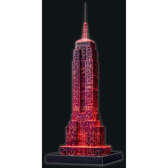 Ravensburger Puzzle 3D Empire State Building Edición Noche con Iluminación LED de Colores 216 Piezas para +12 años 5 Ravensburger Puzzle 3D Empire State Building Edición Noche con Iluminación LED de Colores 216 Piezas para +12 años 5