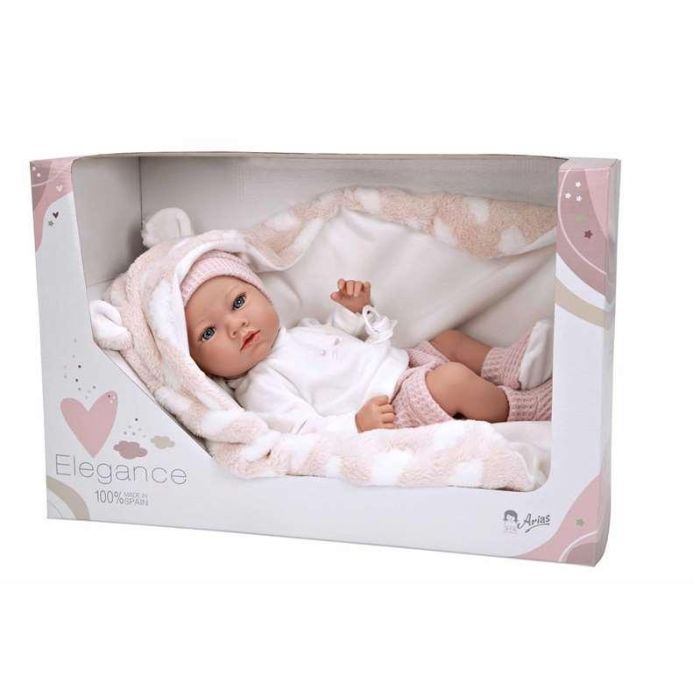 Muñeca elegance 38 cm aria rosa c/ manta (muñeco de peso) (cuerpo vinyl, sexo niña) Muñeca elegance 38 cm aria rosa c/ manta (muñeco de peso) (cuerpo vinyl, sexo niña)