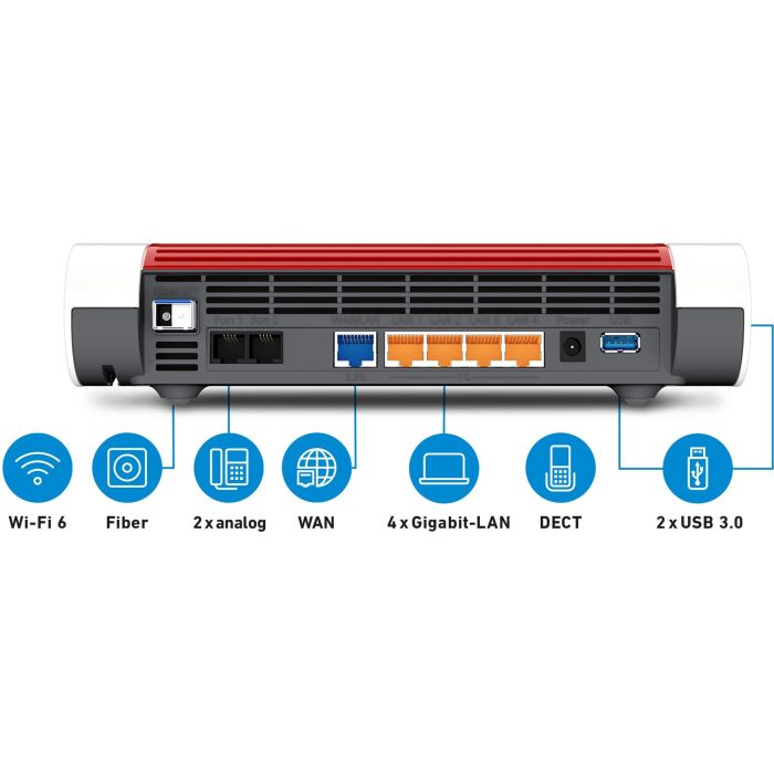 AVM Fritz! Box 5590 Fiber WLAN Router - Router - Wifi-6 2