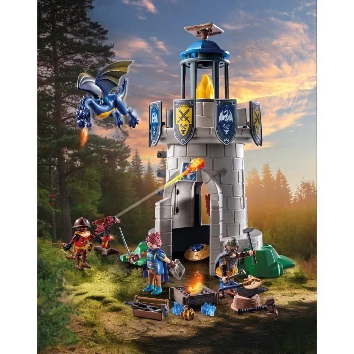 Playmobil 71483 Torre de Caballeros Novelmore con Herrero y Dragón - Set de Juego de Aventura para Niños +4 años 1