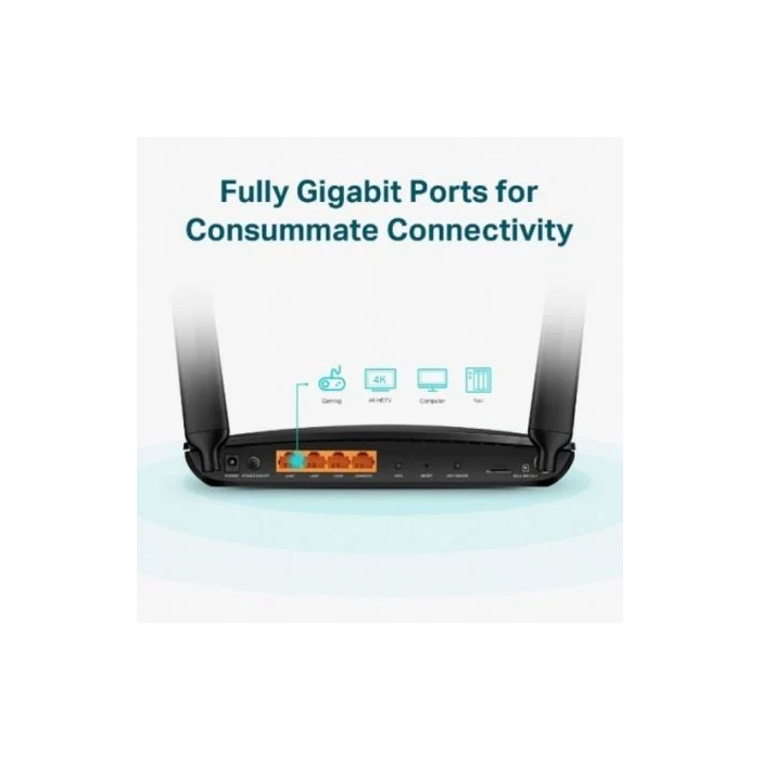 TP-Link Router Inalámbrico 4G+ Archer MR600 AC1200 Mbps Dual Band Gigabit 4G LTE Cat6 WiFi 802.11a/n/ac/b/g/n Doble Antena