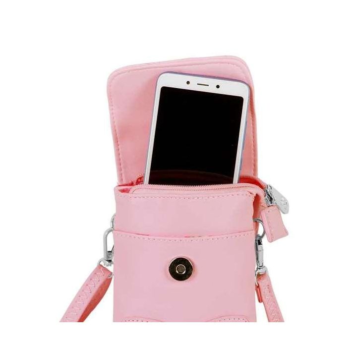 Barbie Bolso Móvil Travel 19x13x4 cm Rosa PVC Poliéster con dos compartimentos y bandolera ajustable 4