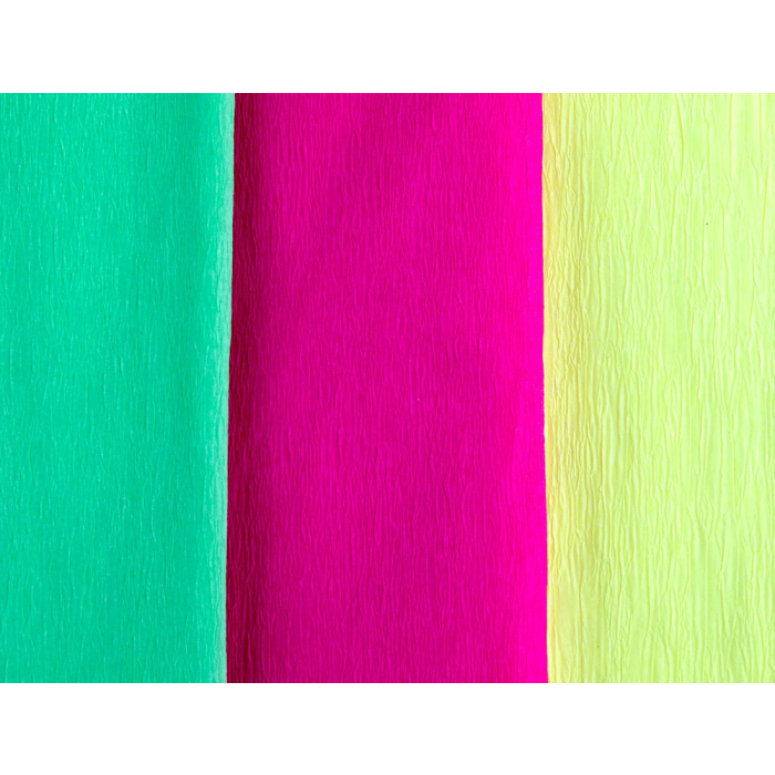 Liderpapel Papel Crespón Amarillo Fluorescente 50 cm x 2,5 m 34 g/m2 3