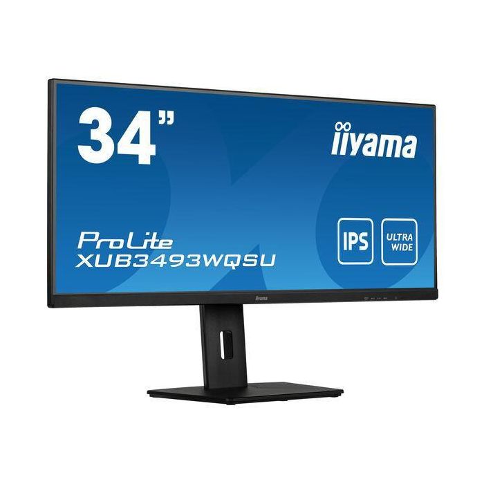Iiyama ProLite XUB3493WQSU-B5 Monitor 34" IPS 75Hz 4ms HDMI USB DisplayPort Altavoces Regulable en Altura Giratorio Inclinable Iiyama ProLite XUB3493WQSU-B5 Monitor 34" IPS 75Hz 4ms HDMI USB DisplayPort Altavoces Regulable en Altura Giratorio Inclinable