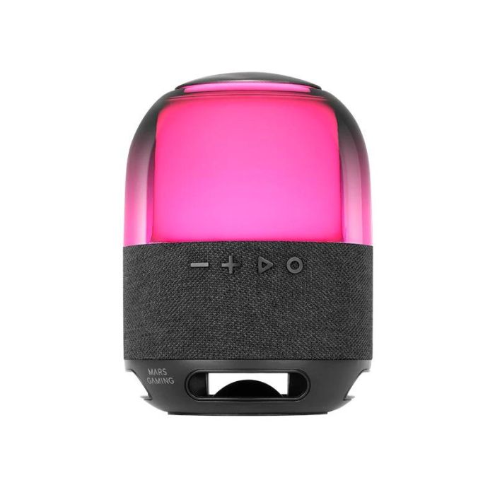 Mars Gaming MS-FLOW Altavoz Bluetooth 5.3 DeepBass 15W RGB 360º Portátil con MicroSD