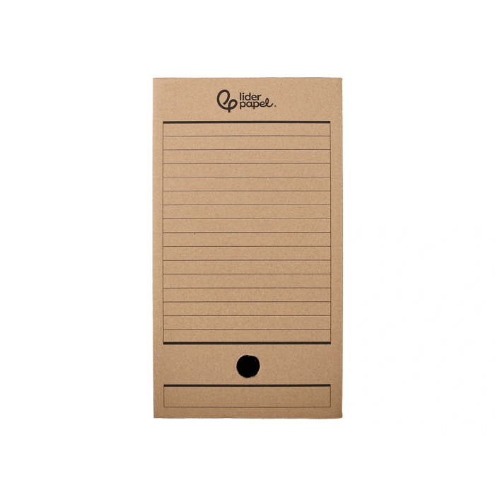 Liderpapel Caja Archivo Definitivo Folio Doble Ancho Cartón Reciclado 400g/m2 Lomo 200 mm Kraft 367x200x251 mm 1