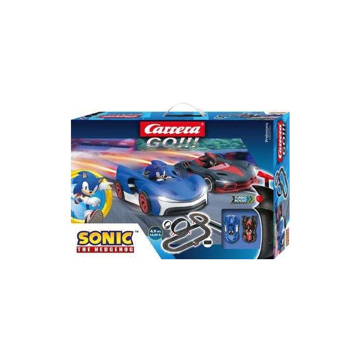 Pista sonic the hedgehog, incluye 2 coches (sonic y shadow) 4,9 metros Pista sonic the hedgehog, incluye 2 coches (sonic y shadow) 4,9 metros