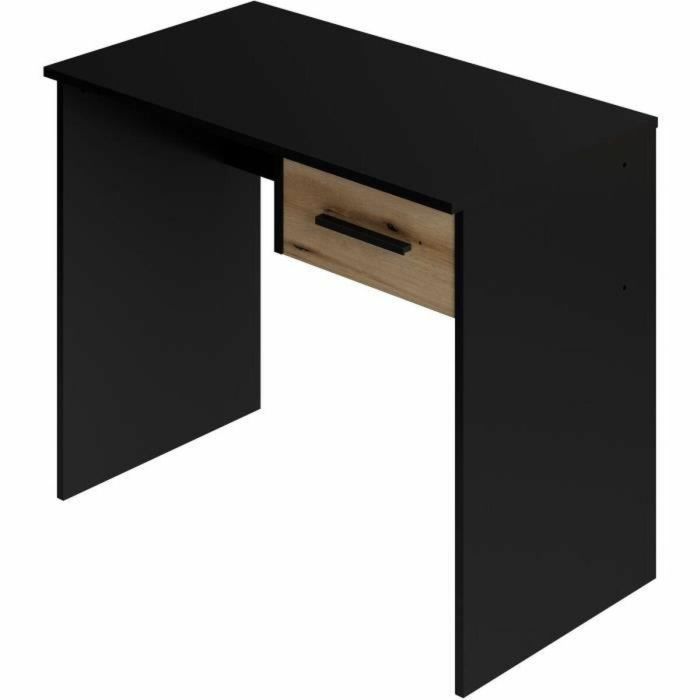 Escritorio con cajones pequeño - Decoración en negro y roble - L 90 x P 50 x H 74 cm 1