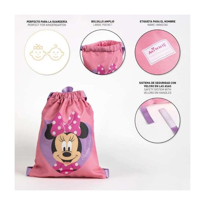 Saquito escolar minnie 27.0 x 33.0 x 1.0 cm 4