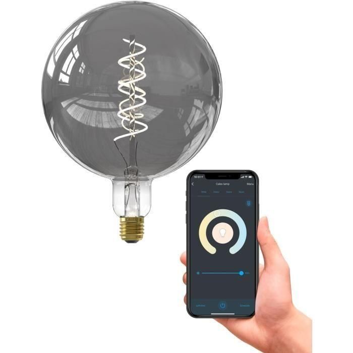 Calex CAL8712879147091 Bombilla LED E27 G200 SMART Regulable 5W 130lm 2100K Titanio 5