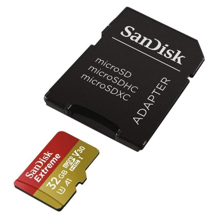 SanDisk SDSQXAF-032G-GN6MA Tarjeta de Memoria Extreme microSDHC 32GB UHS-I U3 V30 A2 190MB/s Lectura 130MB/s Escritura 4K UHD con Adaptador 2