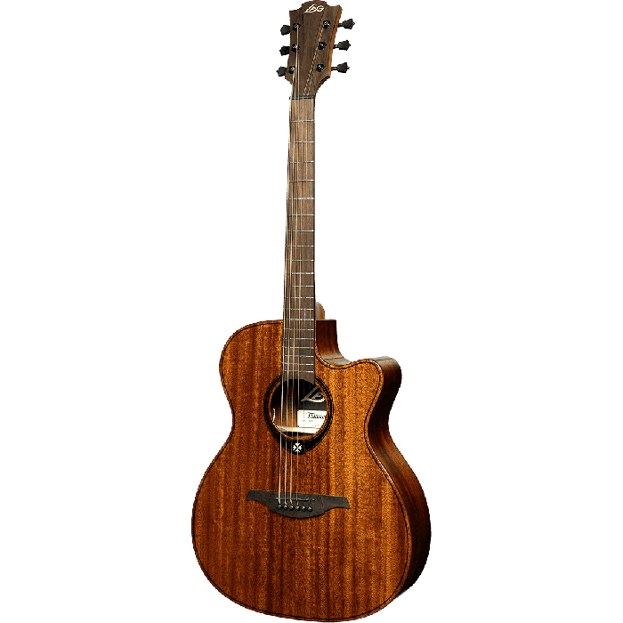 LAG Tramontane 98 Guitarra Acústica Auditorium Cutaway Electroacústica Caoba Maciza Natural 2