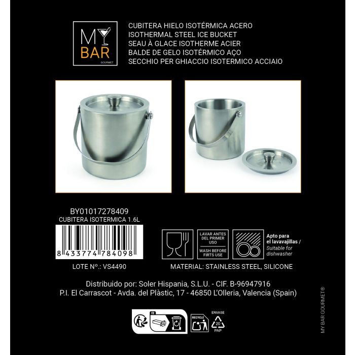 Cubitera Isotérmica My Bar 1.6L - Inde (6 Unidades) 14 Cubitera Isotérmica My Bar 1.6L - Inde (6 Unidades) 14