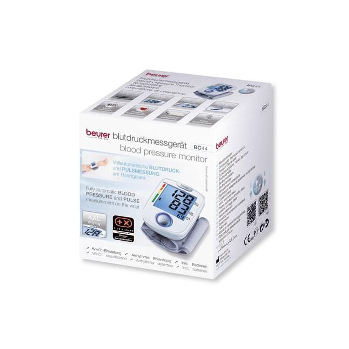 Beurer BC-44 Tensiómetro de Muñeca con Pantalla XL, Detector de Arritmias y Funcionamiento Sencillo 1 Beurer BC-44 Tensiómetro de Muñeca con Pantalla XL, Detector de Arritmias y Funcionamiento Sencillo 1
