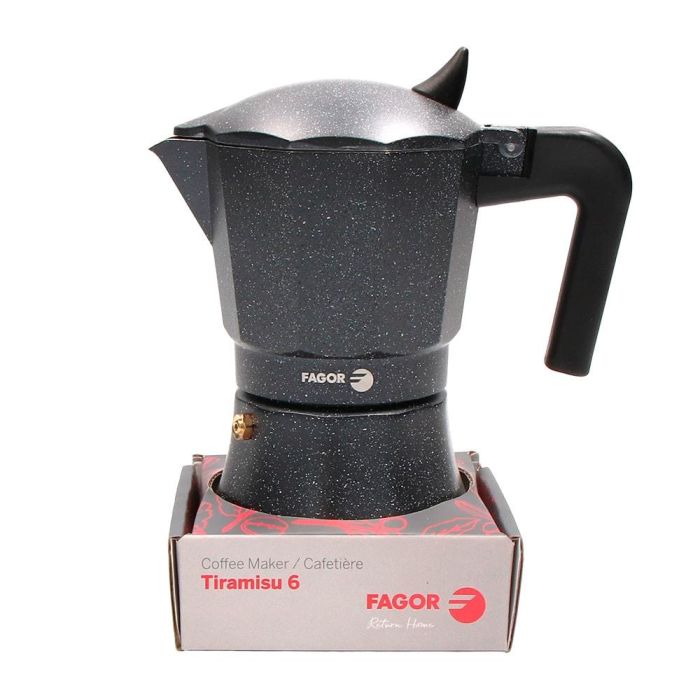 Cafetera Italiana Fagor Negro Aluminio 12 Tazas 5 Cafetera Italiana Fagor Negro Aluminio 12 Tazas 5