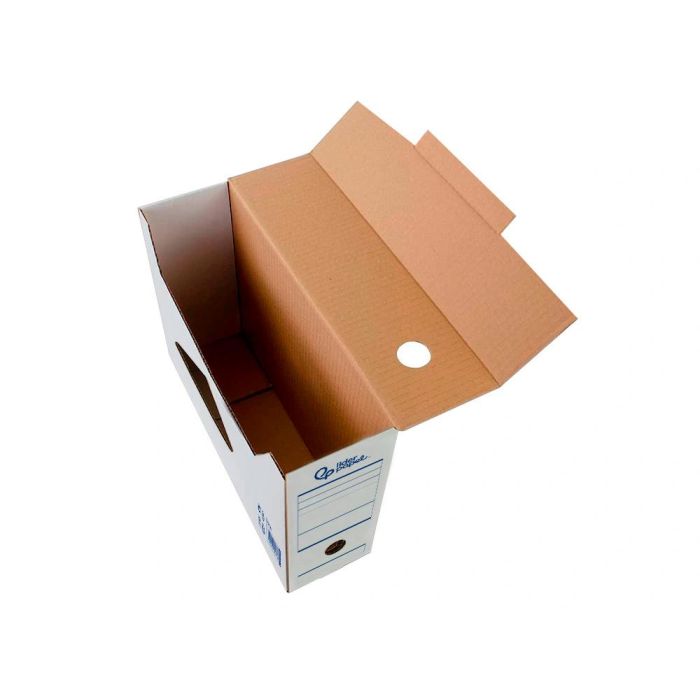 Caja Archivo Definitivo Automatica Liderpapel Din A4 Carton Reciclado 325 gr-M2 Lomo 100 mm Blanco 360x100x255 mm 6