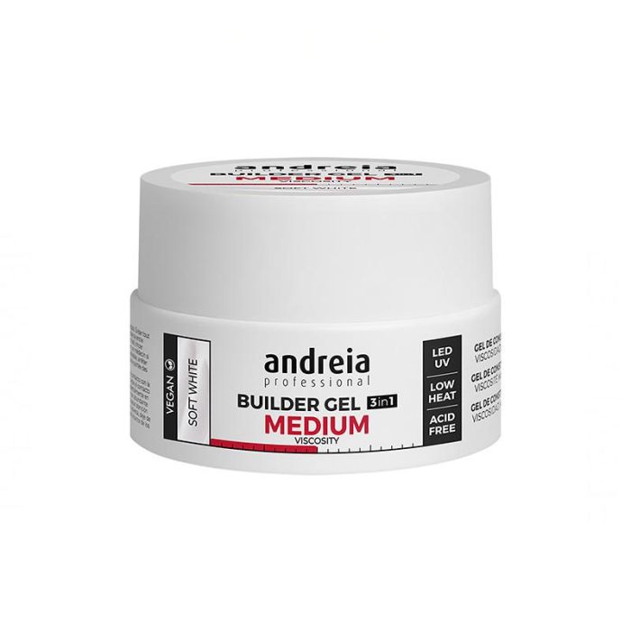 Andreia Professional Builder Gel Medium Viscosity Soft White 22 g