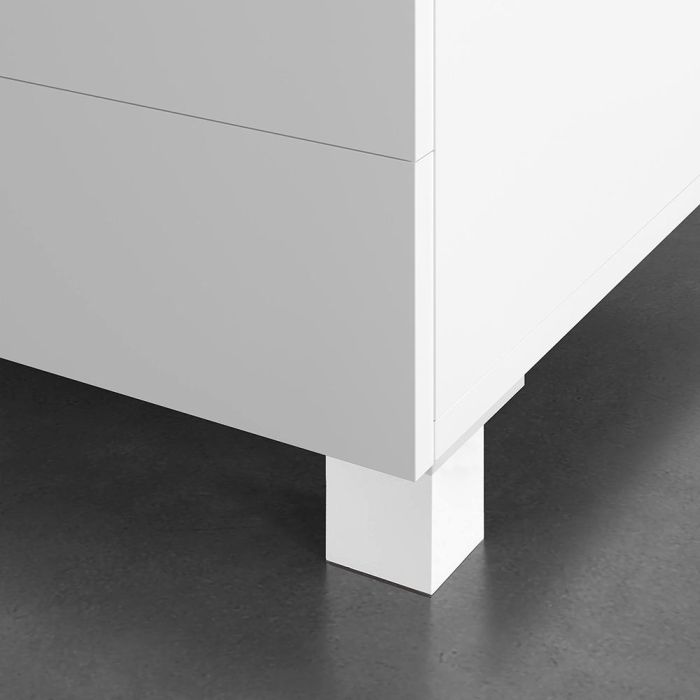 Rei Pata Esquinera Cuadrada ABS Mod.972, Blanco, 4.2x4.2x6cm, Para Muebles Bajos, Soporte 100kg 1 Rei Pata Esquinera Cuadrada ABS Mod.972, Blanco, 4.2x4.2x6cm, Para Muebles Bajos, Soporte 100kg 1