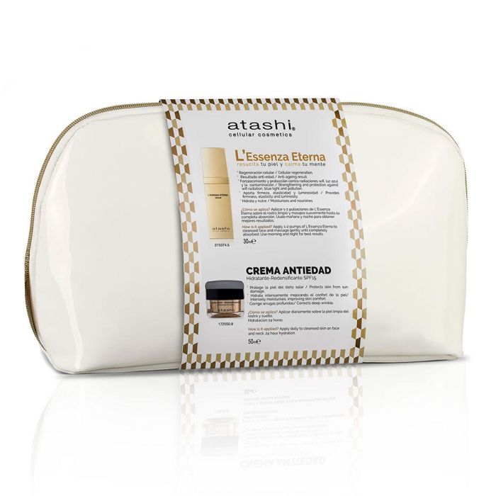 Atashi L'ESSENZA Estuche Ritual de Juventud Sérum y Hidratante 3 Piezas con Bakuchiol y Ácido Ferúlico para Antienvejecimiento y Protección