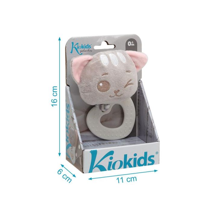 KioKids Mordedor Peluche Gatito Rosa con Silicona para Bebés +3 Meses - Alivia Dentición y Masajea Encías Colección Dolci Amici 4 KioKids Mordedor Peluche Gatito Rosa con Silicona para Bebés +3 Meses - Alivia Dentición y Masajea Encías Colección Dolci Amici 4
