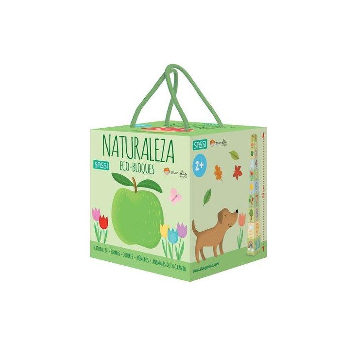 Bloques Y Libro Sassi Manolito Books Naturaleza 10 Piezas (+2 Años)