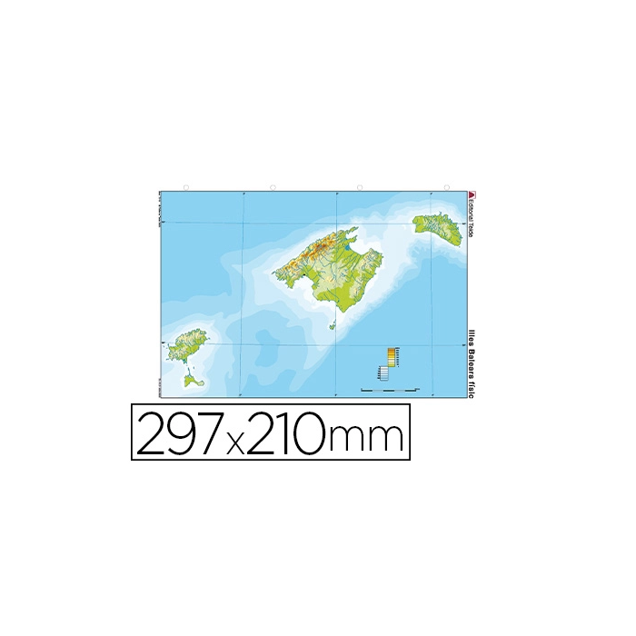 Teide Mapa Mudo Color Din A4 Islas Baleares Físico 210 x 297 mm 0 Teide Mapa Mudo Color Din A4 Islas Baleares Físico 210 x 297 mm 0