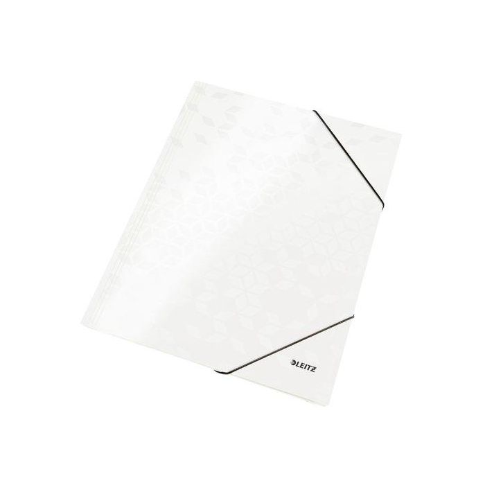 Carpeta De Gomas Y Solapas Leitz Wow Carton Plastificado A4 Blanco (Set de 10)
